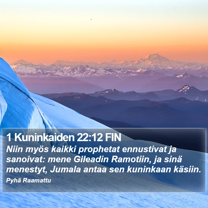 1 Kuninkaiden 22:12 FIN Bible Study