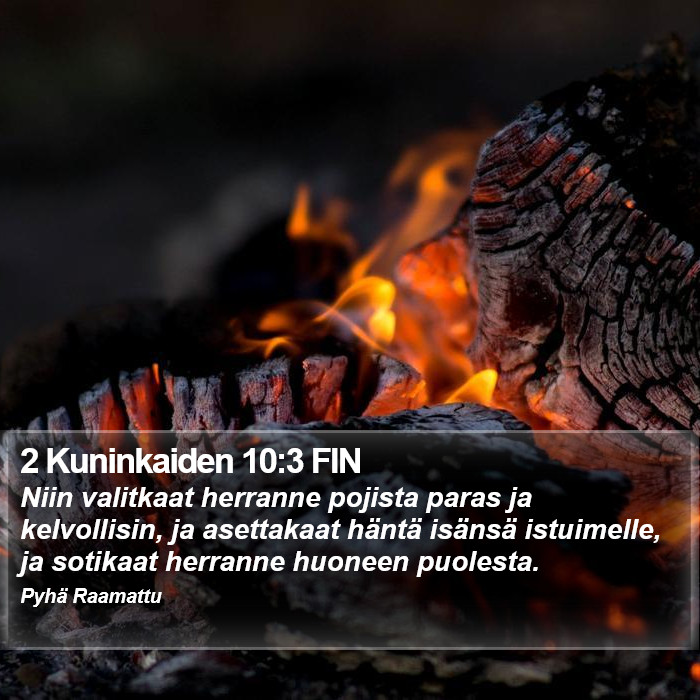 2 Kuninkaiden 10:3 FIN Bible Study