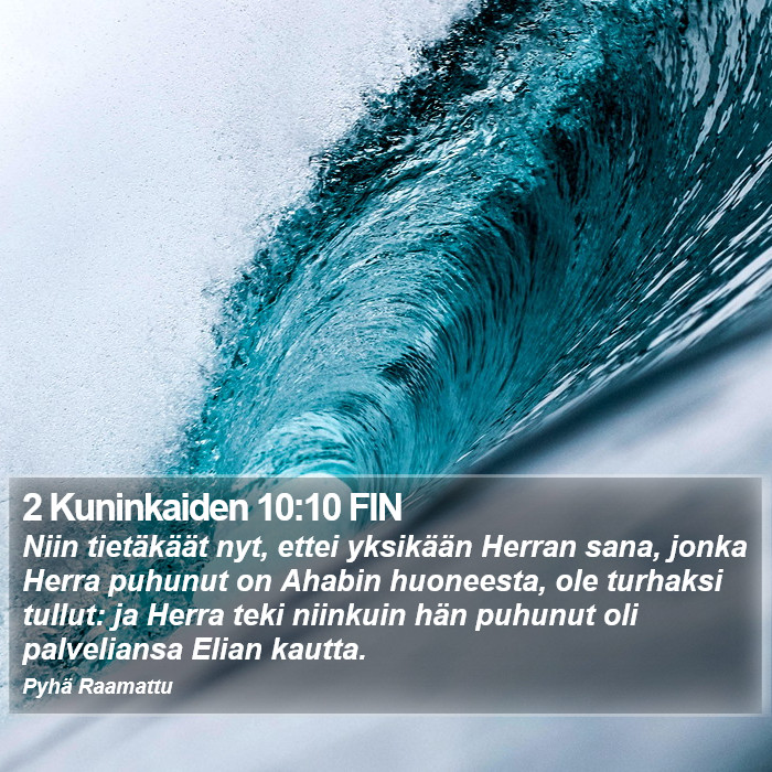2 Kuninkaiden 10:10 FIN Bible Study