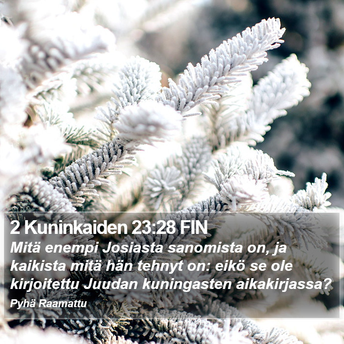 2 Kuninkaiden 23:28 FIN Bible Study