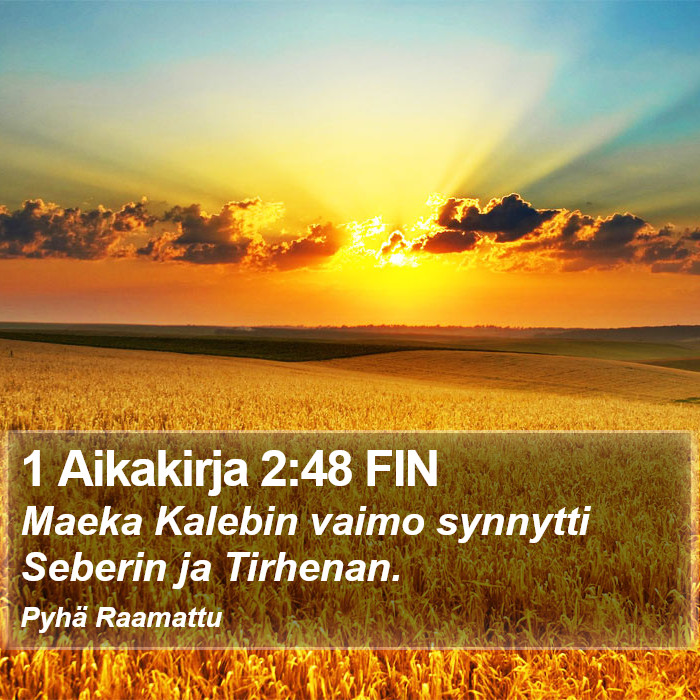 1 Aikakirja 2:48 FIN Bible Study