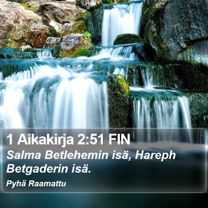 1 Aikakirja 2:51 FIN Bible Study