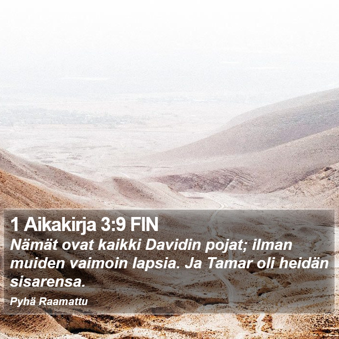 1 Aikakirja 3:9 FIN Bible Study