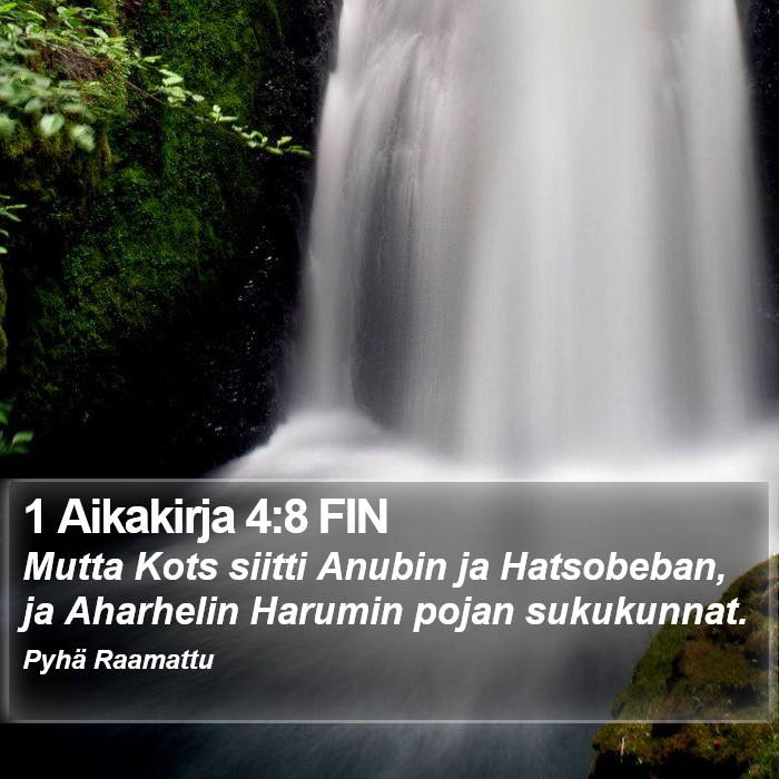 1 Aikakirja 4:8 FIN Bible Study