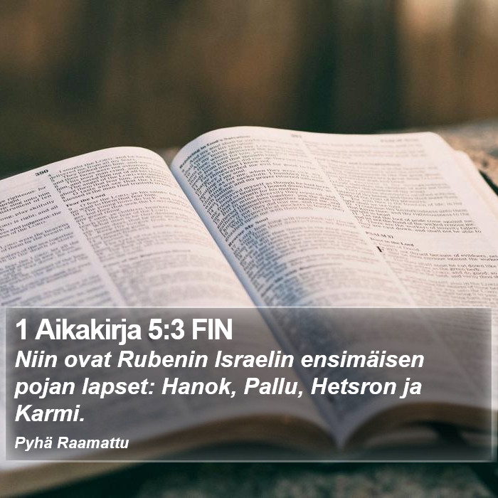 1 Aikakirja 5:3 FIN Bible Study