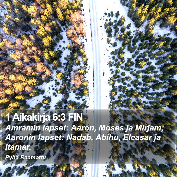 1 Aikakirja 6:3 FIN Bible Study