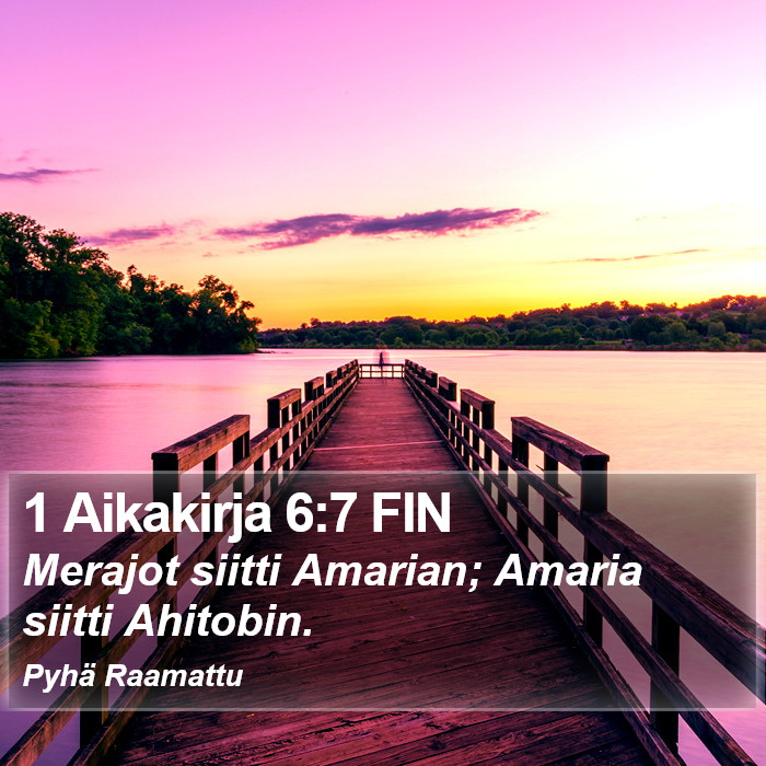 1 Aikakirja 6:7 FIN Bible Study