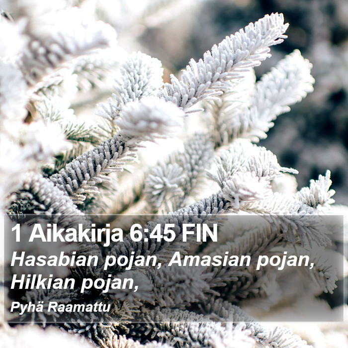 1 Aikakirja 6:45 FIN Bible Study
