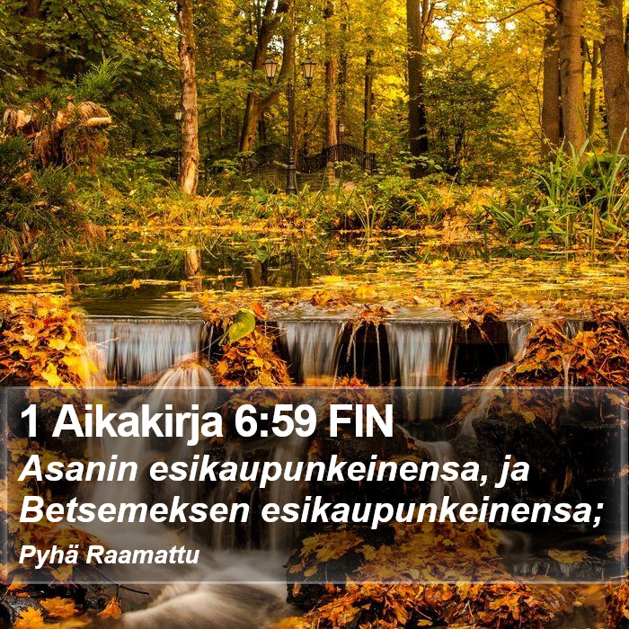1 Aikakirja 6:59 FIN Bible Study