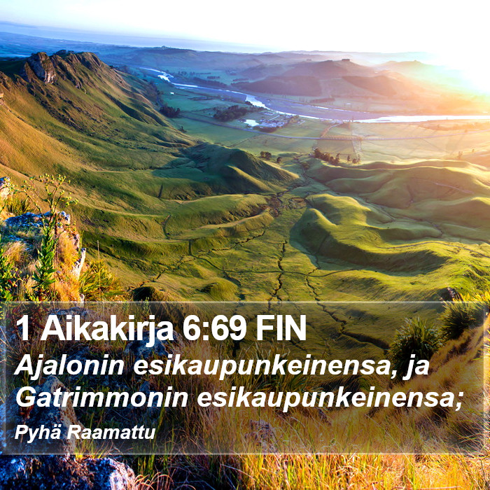 1 Aikakirja 6:69 FIN Bible Study