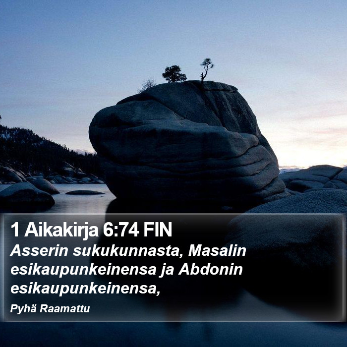 1 Aikakirja 6:74 FIN Bible Study