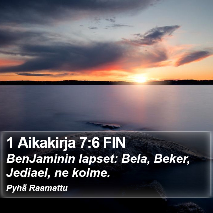 1 Aikakirja 7:6 FIN Bible Study
