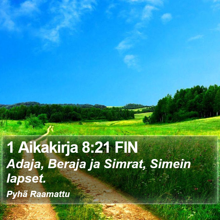 1 Aikakirja 8:21 FIN Bible Study