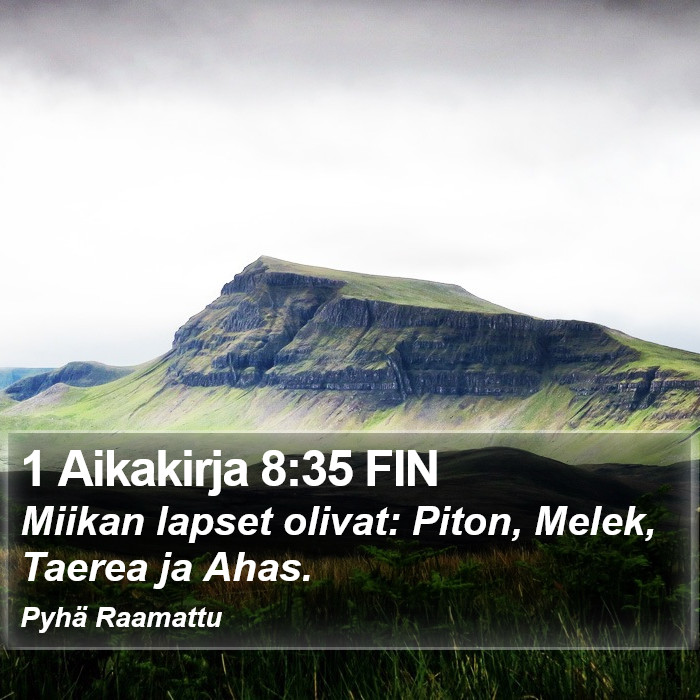 1 Aikakirja 8:35 FIN Bible Study