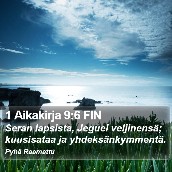 1 Aikakirja 9:6 FIN Bible Study