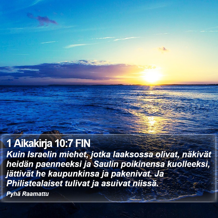 1 Aikakirja 10:7 FIN Bible Study
