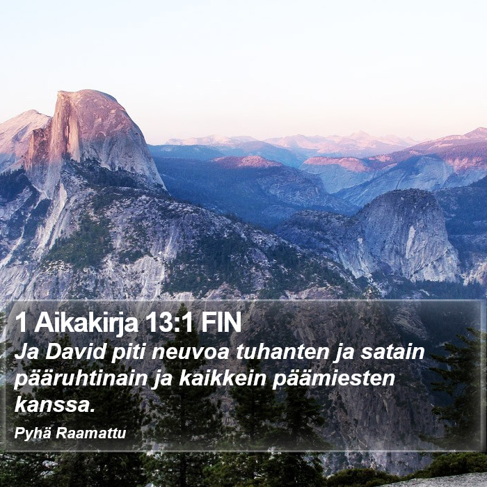 1 Aikakirja 13:1 FIN Bible Study