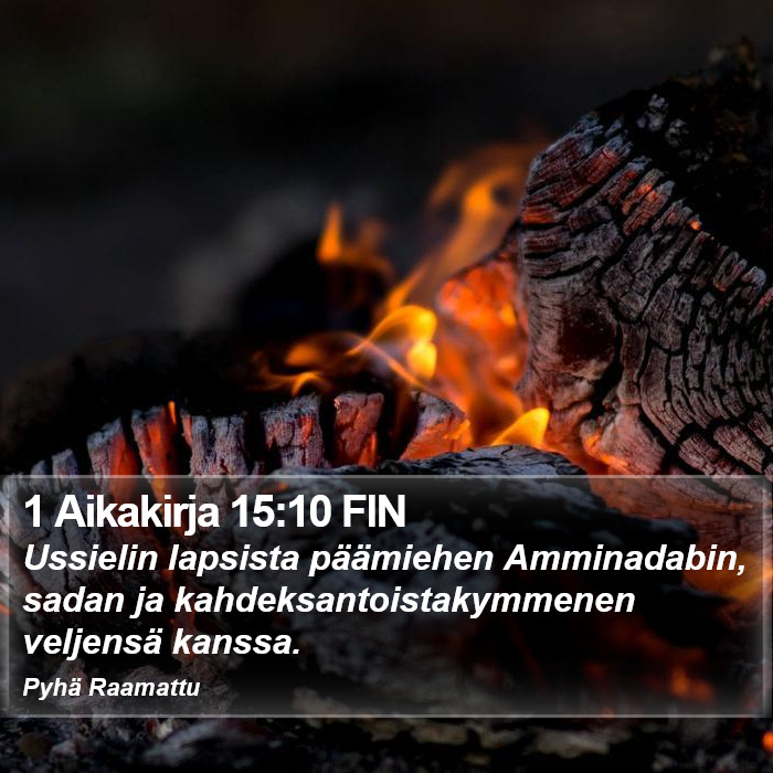 1 Aikakirja 15:10 FIN Bible Study