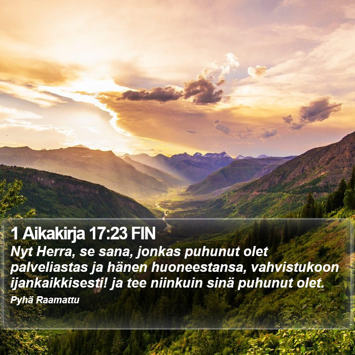 1 Aikakirja 17:23 FIN Bible Study