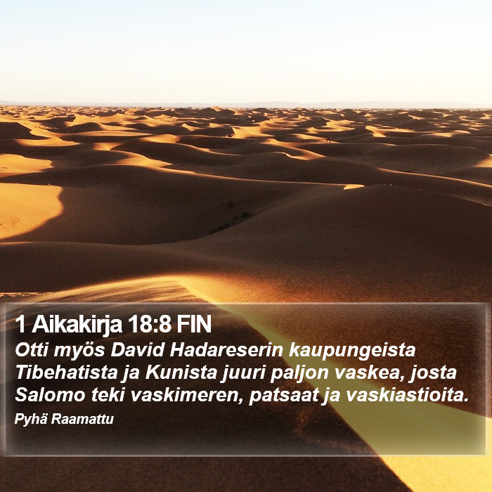 1 Aikakirja 18:8 FIN Bible Study