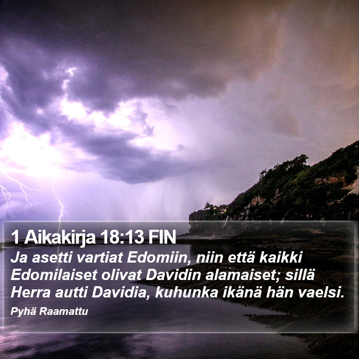 1 Aikakirja 18:13 FIN Bible Study