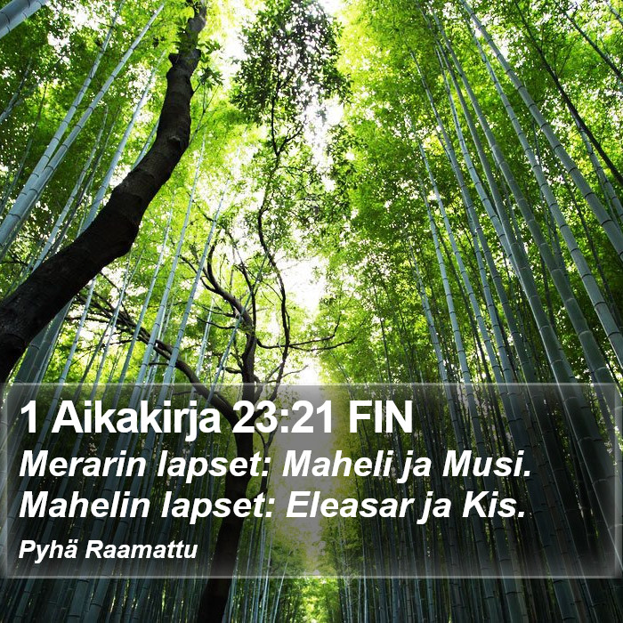 1 Aikakirja 23:21 FIN Bible Study
