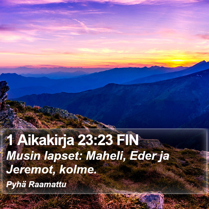 1 Aikakirja 23:23 FIN Bible Study