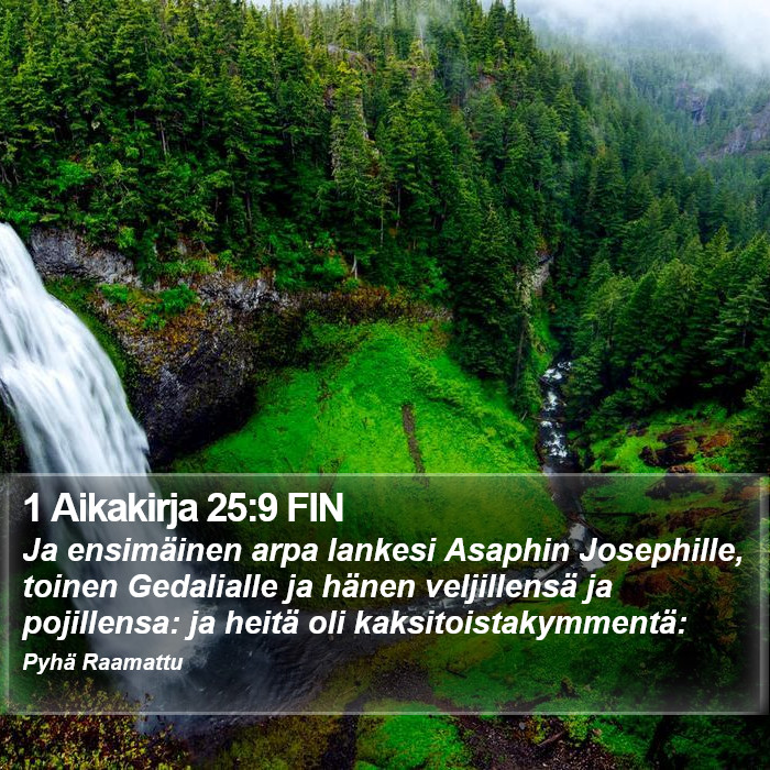 1 Aikakirja 25:9 FIN Bible Study