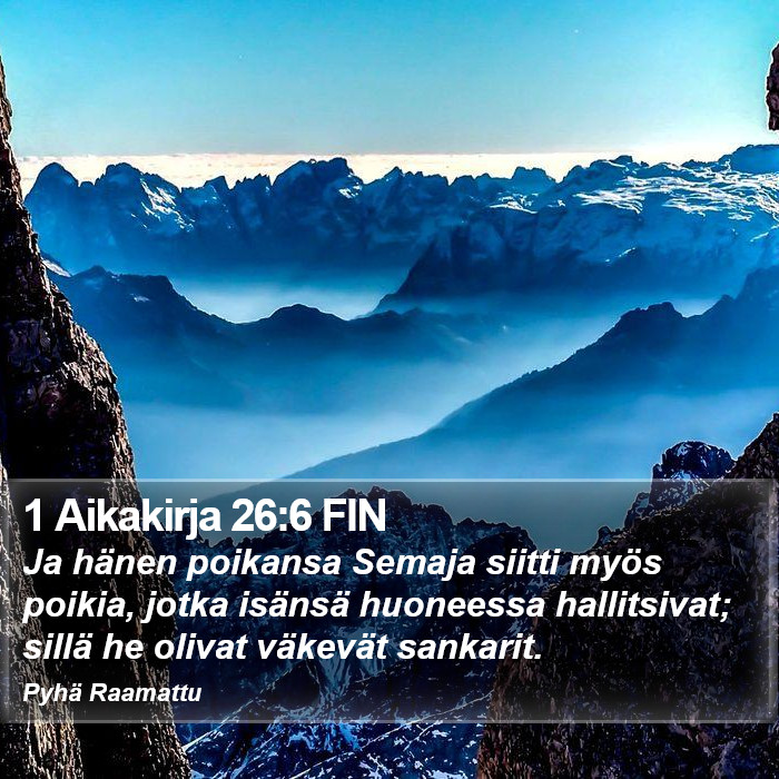 1 Aikakirja 26:6 FIN Bible Study