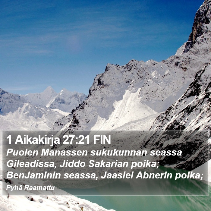 1 Aikakirja 27:21 FIN Bible Study