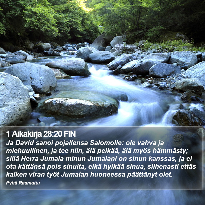 1 Aikakirja 28:20 FIN Bible Study