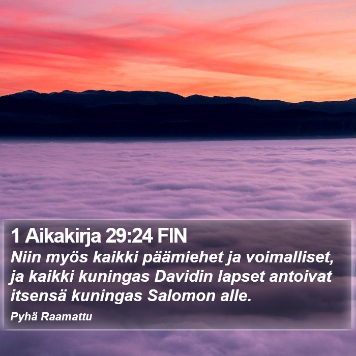1 Aikakirja 29:24 FIN Bible Study