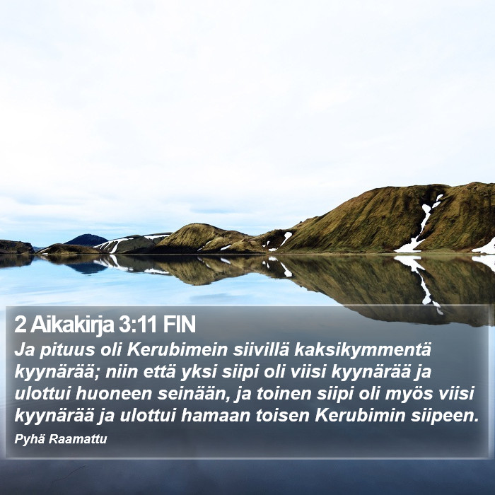 2 Aikakirja 3:11 FIN Bible Study