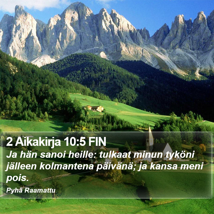 2 Aikakirja 10:5 FIN Bible Study