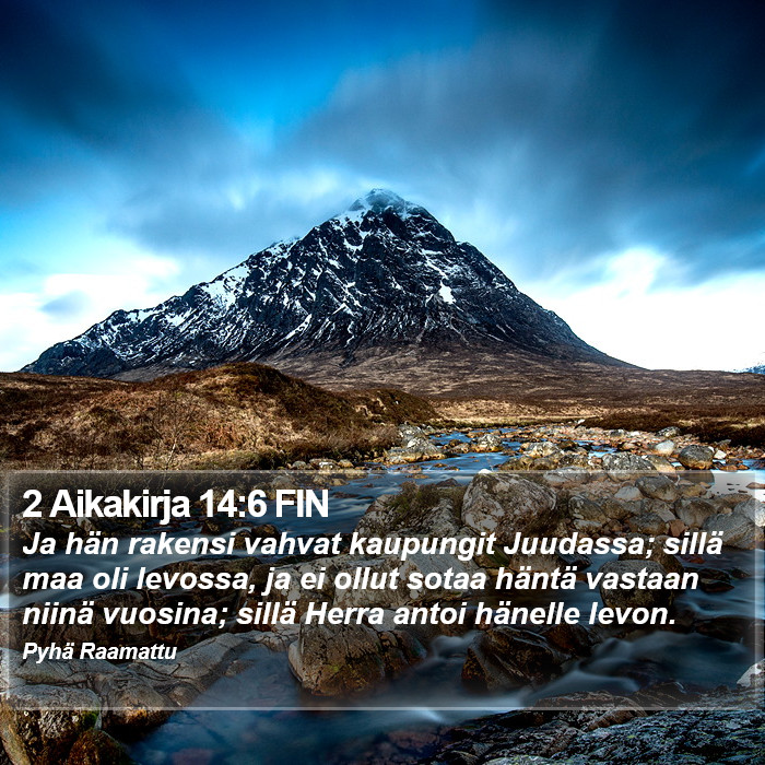 2 Aikakirja 14:6 FIN Bible Study