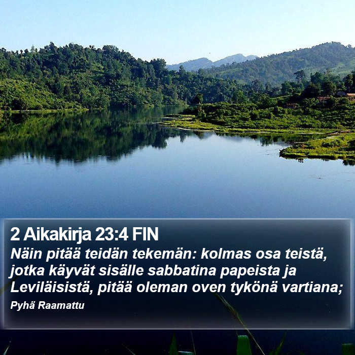 2 Aikakirja 23:4 FIN Bible Study