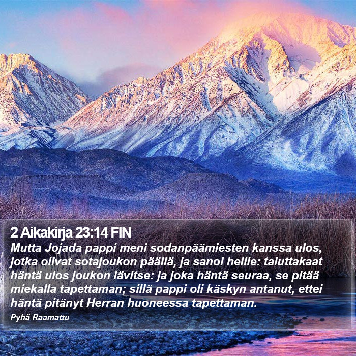 2 Aikakirja 23:14 FIN Bible Study