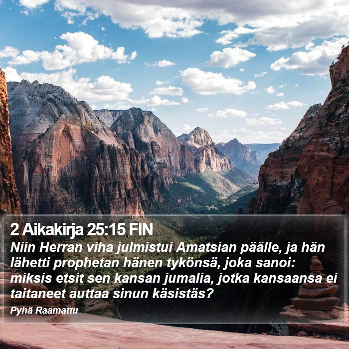 2 Aikakirja 25:15 FIN Bible Study