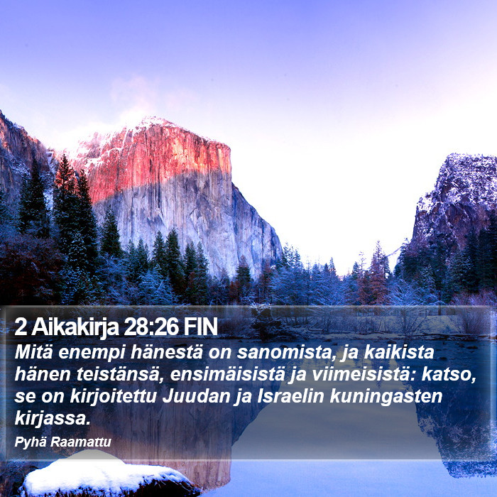 2 Aikakirja 28:26 FIN Bible Study