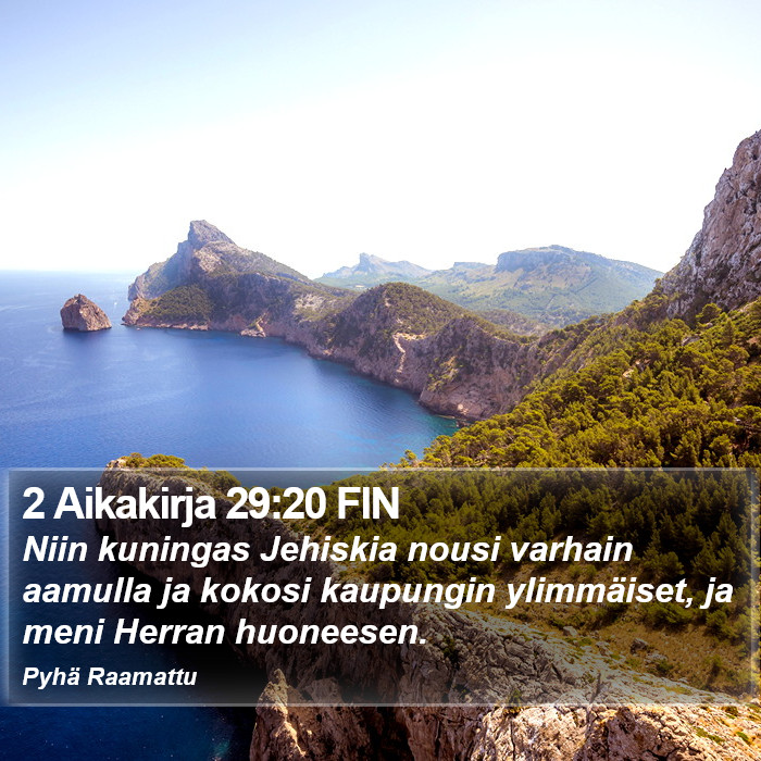 2 Aikakirja 29:20 FIN Bible Study