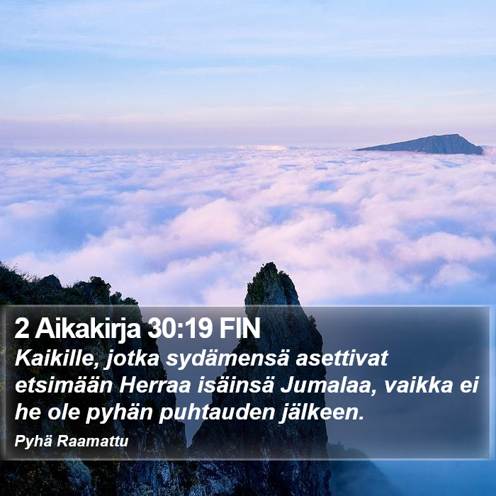 2 Aikakirja 30:19 FIN Bible Study