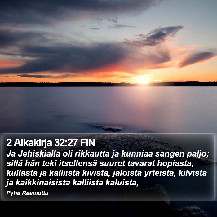 2 Aikakirja 32:27 FIN Bible Study