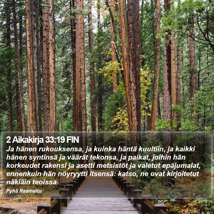 2 Aikakirja 33:19 FIN Bible Study