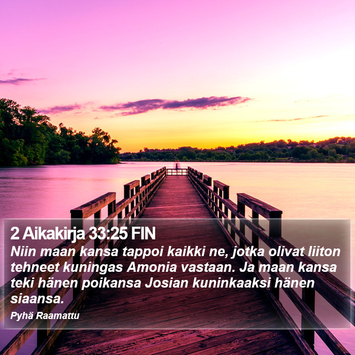 2 Aikakirja 33:25 FIN Bible Study