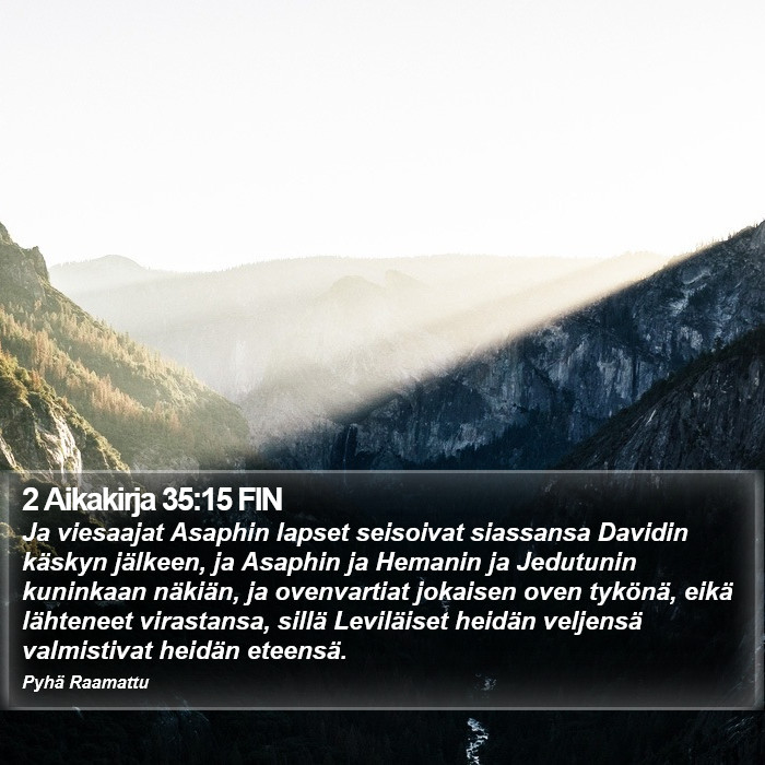 2 Aikakirja 35:15 FIN Bible Study