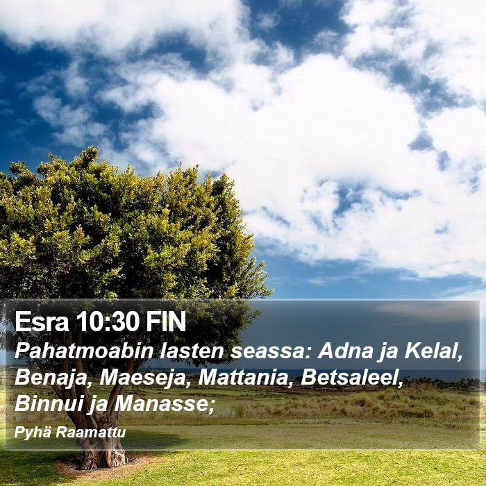 Esra 10:30 FIN Bible Study