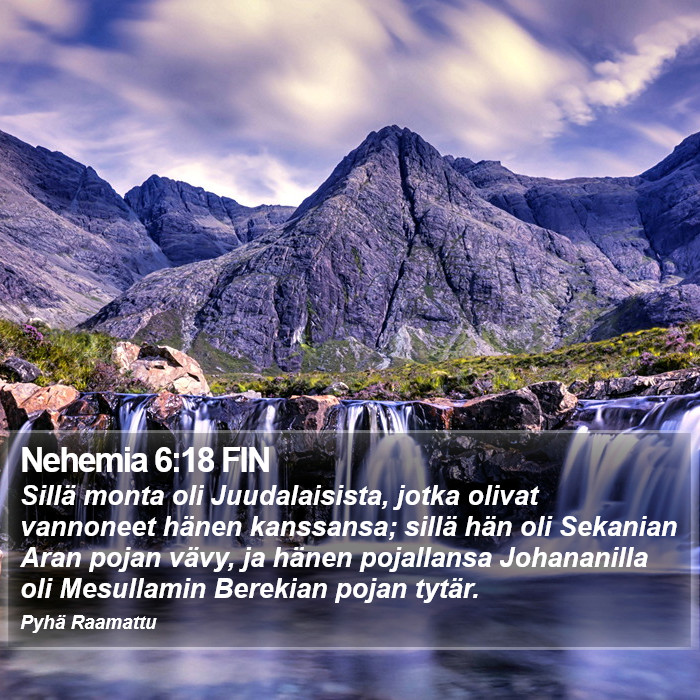 Nehemia 6:18 FIN Bible Study