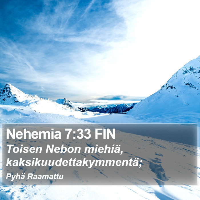 Nehemia 7:33 FIN Bible Study