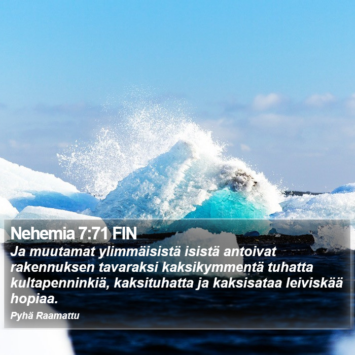 Nehemia 7:71 FIN Bible Study