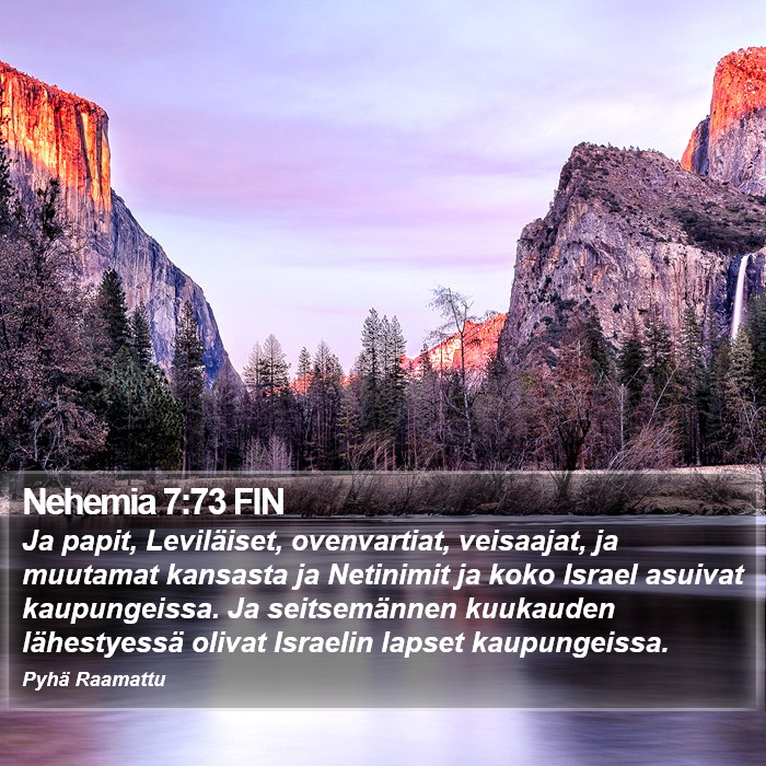 Nehemia 7:73 FIN Bible Study